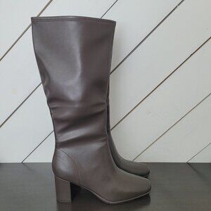 NEW Aerosoles Micah Womens 11M Knee-High Brown Riding Boots 5CT